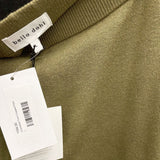 NWT Wmns BELLA DAHL Linen Olive Green Knit Wide Leg Cropped Pants Sz L MSRP$194