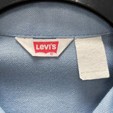 Mens 70s Vintage LEVI'S Black Tab Dusty Blue Button Up Canvas Shirt Jacket No Sz