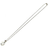 Sterling Silver 18" Clear Quartz Heart w Mossy Inclusions Necklace, 3.00g