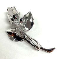 Harry S Bick HSB Signed Sterling Silver Rose Brooch/Pin, 6.08g