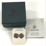 925 Sterling Silver JARMILA MUCHA Stud Earrings 2.72 Grams