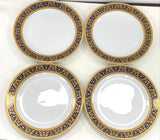 18pc Sorelle Fine Porcelain White Blue & Gold Patterned Dish Set