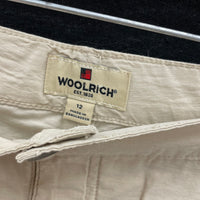 NWT Wmns WOOLRICH Khaki Tan Lightweight Capri Cargo Hiking Pants Sz 12