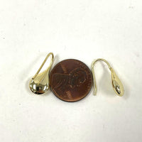 New in Box Argentino Vivo Gold Plated Sterling Silver Droplet Earrings 1.58g