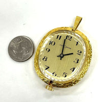 Gold Tone CustomTime Pendant Watch Swiss Made, Working/Runs