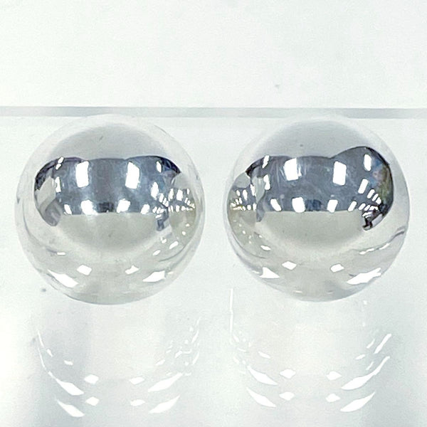 925 Sterling Silver Large Button Style Earrings 0.70mm