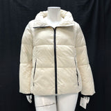 NWT Wmns ANNE KLEIN Off White / Cream Zip Up Mock Neck Puffer Jacket Sz L