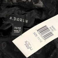 NWT B.Darlin Black Sequin Embroidered Short Fit & Flare Dress Women’s Sz 11/12