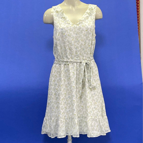 Wmns NWT Loft Ivory Floral Print Dress Sz 10P