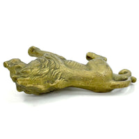 Vintage Brass Prowling Lion Figurine Sculpture 4.5" Tall