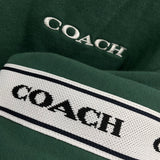 Wmns COACH Green Logo 2pc Hoodie Sweatshirt / Sweatpants Set Sz M AUTHENTICATED