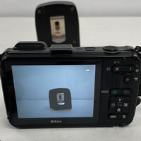 Nikon COOLPIX AW100 16MP Orange Waterproof Digital Camera - TESTED