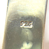 Sterling Silver Iridescent Blue/Green Art Glass 1 5/8" Long Pendant, 8.91g