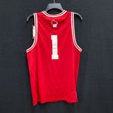 NWT Mens UNDER ARMOUR Red Wisconsin Badgers #1 Basketball Jersey Sz S MSRP$95