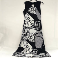 NWT Marble Black White Patterned Stretch Knit Maxi Dress Women’s Sz S