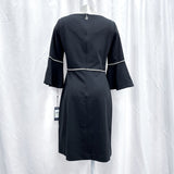 NWT Wmns TOMMY HILFIGER Black 3/4 Bell Sleeve Knee Length Dress Sz 4 MSRP$99