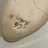 18" Sterling Silver Turquoise Inlay Marquise Pendant Necklace, 5.38g