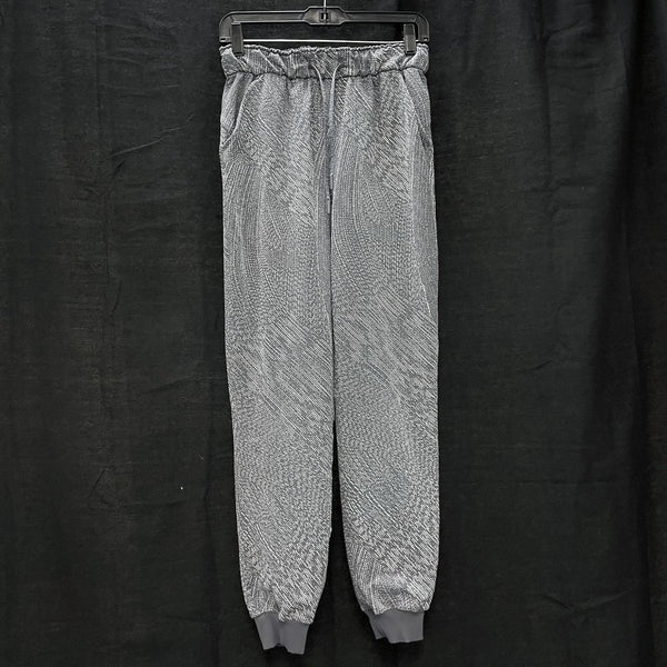 Wmns LULULEMON Gray Pattern Stretch High Rise Athletic Jogger Pants Sz 4