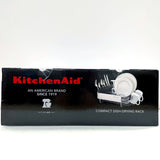 KitchenAid Black Compact 3 Compartment Dish-Drying Rack in Box