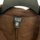 Wmns EILEEN FISHER 100% Italian Wool Brown Single Button Blazer Jacket Sz S