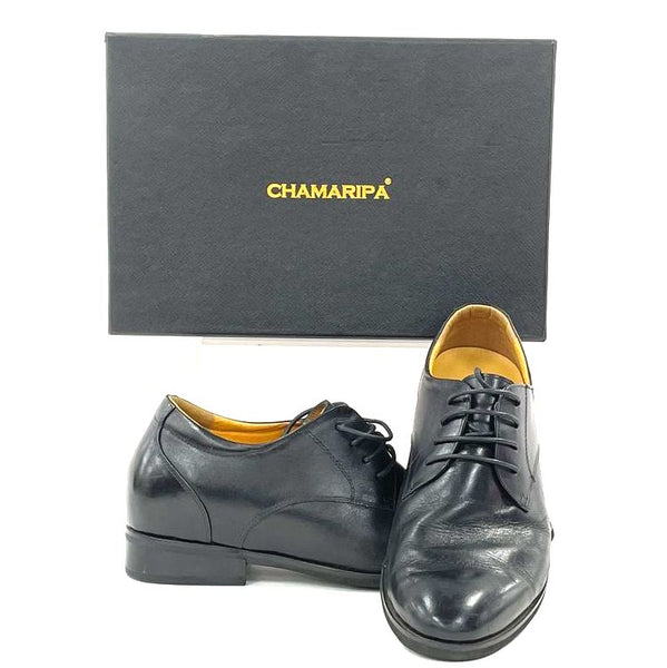 Chamaripa Men's 7.5 cm Black Elevator Derby Dress Shoes - Size 10