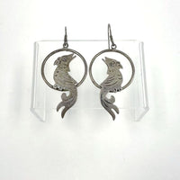 VTG 925 Sterling Silver - MEXICO TAXCO Parrot Bird Dangle Earrings