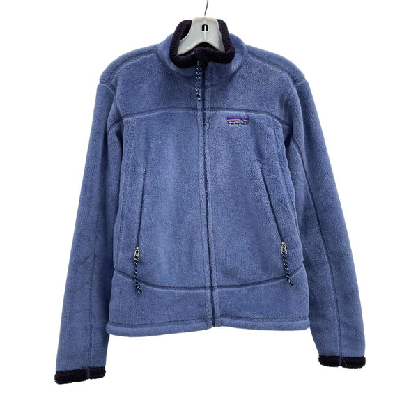 Wmns Vintage PATAGONIA Blue Regulator Jacket Plush Fleece Zip Up Sweater Sz S