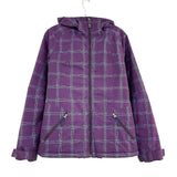 Wmns BURTON Purple Plaid Cool Flavors DryRide Snowboarding Ski Jacket Sz S