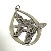 Wallace Sterling Silver 1972 Peace on Earth Dove Pendant, 22.08g