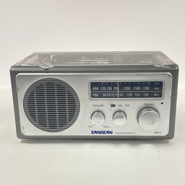 Sangean WR-1 2 Band AM FM Radio Receiver Clear Prison Version - TESTED