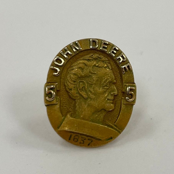 10K Yellow Gold Vintage John Deere Commemorative Pin, 2.00g
