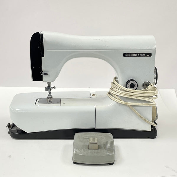 Vintage Necchi Lydia Mk 2 Sewing Machine Type 544 with Case & Pedal - TESTED