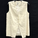 NWT Dissh Cream Longline Linen Blend Vest Women’s Sz 6