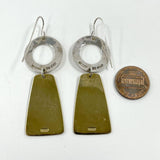 RLM Studios Sterling Silver & Brass 2.5" Long Hammered Dangle Earrings 10.00g
