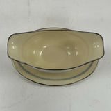 Vintage Lenox Charmaine Bone China Gravy Boat Attached Underplate