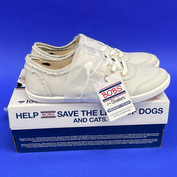 Skechers Women's BOBS B Cute Vegan Sneakers in Lt Grey sz 10 IOB