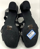 David Tate Black & Rhinestone Event Gladiator Heeled Sandals Women’s Sz 10WW