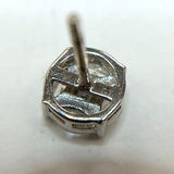 Sterling Silver CZ Cluster Studs w Posts For Screw-On Backs, 1.61g