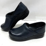 Dansko Navy Blue Leather Slip On Clogs Women’s Shoe Sz 6.5/EU Sz 37