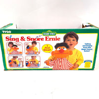 VNTG NOS Tyco Sesame Street Sing & Snore Talking Ernie Stuffed Doll