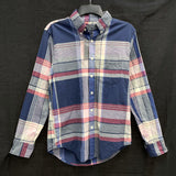 NWT Wmns ABERCROMBIE & FITCH 100% Cotton Pink & Blue Plaid Shirt Sz XS MSRP$58