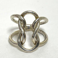 Sterling Silver Open Work Abstract Ring Size 9.5, 8.00g