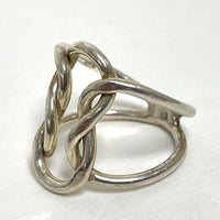 Sterling Silver Open Work Abstract Ring Size 9.5, 8.00g