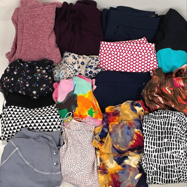 Women's Sz M Name Brand Wholesale Clothing Box 15pc- Ann Taylor Talbots J.Jill +