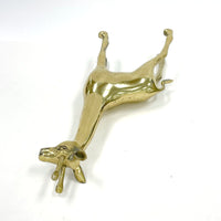 Vintage Polished Brass Giraffe Figurine Sculpture 11.5" Tall