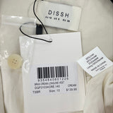 NWT Dissh Cream Longline Linen Blend Vest Women’s Sz 6