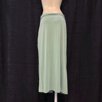 NWT Wmns by ANTHROPOLOGIE Sage Green Slit Long Casual Maxi Skirt Sz M MSRP$108