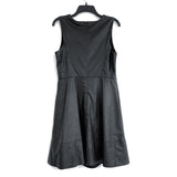 NWT Wmns WILLOW & CLAY Black Faux Leather A-Line Dress Sz 8 MSRP$89.99