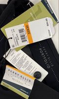 NWT Perry Ellis Portfolio Black Modern Fit Straight Leg Pants Men’s Sz 33x32