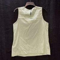 NWT Wmns J.CREW 100% Cotton Light Sage Green Rosette Lightweight Tank Top Sz 8